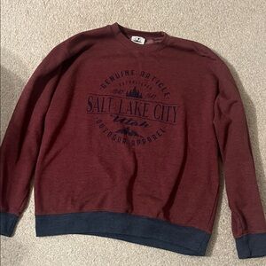 Salt Lake City Men's Red Sweater